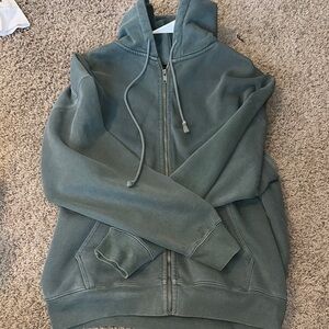 Green Zip-Up Hoodie
